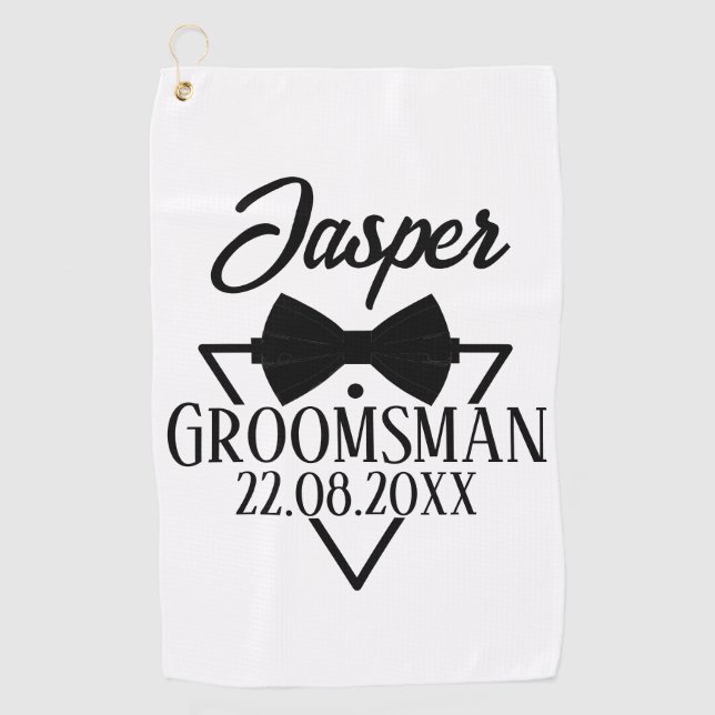 Toalla De Golf Personalizado para Groomsman (Anverso)