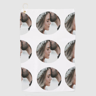 Toalla De Golf personalizado simple añadir collage de fotos circu