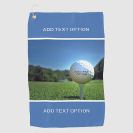 Toalla De Golf Personalizado Text Golf Drive Blue Golf Toalla