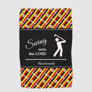 Toalla De Golf Personalizado UGANDA Cristiano Swing Unto The Lord