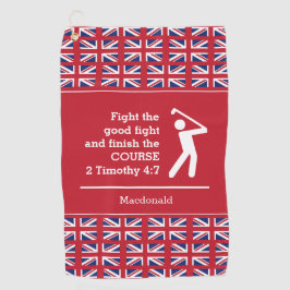 Toalla De Golf Personalizado UNION JACK cristiano del Reino Unido