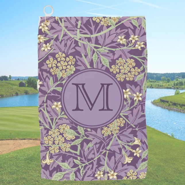 Toalla De Golf Personalizados iniciales de William Morris, Floral (Subido por el creador)