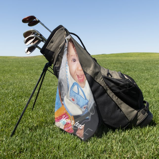 Toalla De Golf Personalizar con Su foto y texto (Verde)