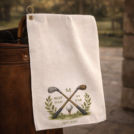 Toalla De Golf Personalized Best Dad By Par Monogram