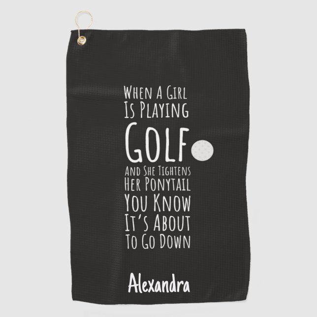 Toalla De Golf Personalized Funny Golf Gifts For Her Teen Girls (Anverso)
