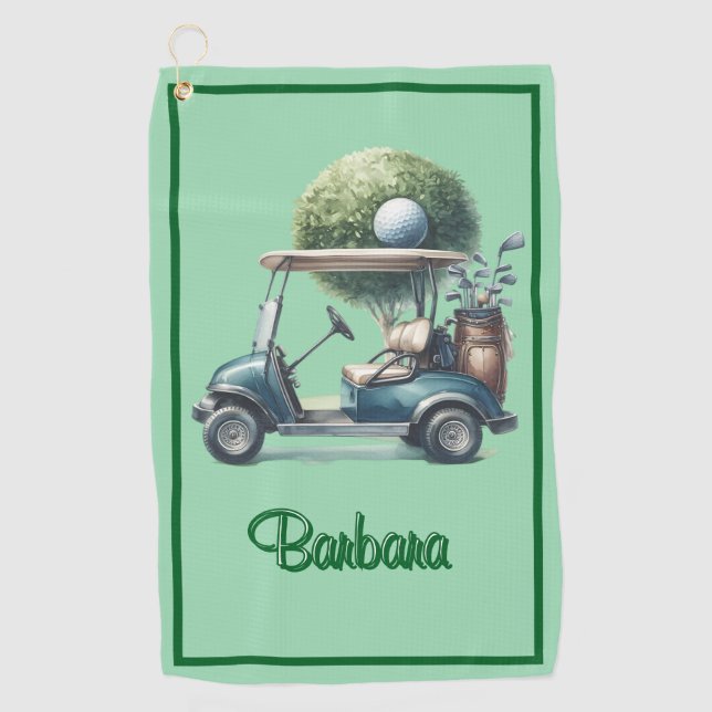 Toalla De Golf Personalized Green Golf Towel (Anverso)