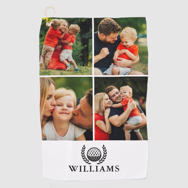 Toalla De Golf Personalized Name Monogram 4 Photo (Anverso)