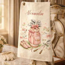 Personalized Pink Coquette Golf Monogram