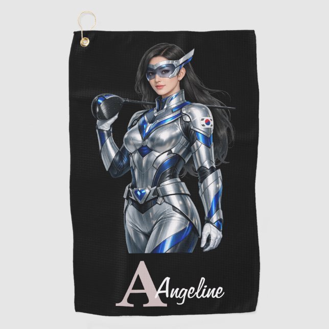 Toalla De Golf Personalized Superhero Golf Towel (Anverso)