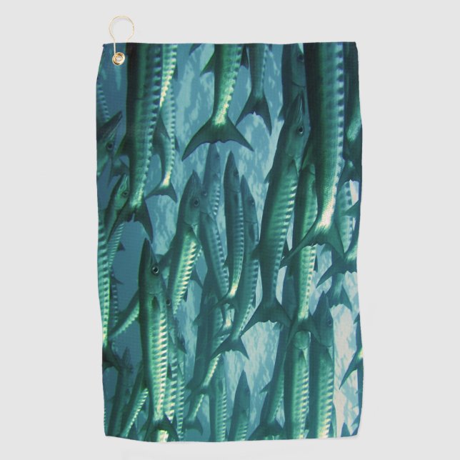 Toalla De Golf Pescados Camo del Barracuda (Anverso)