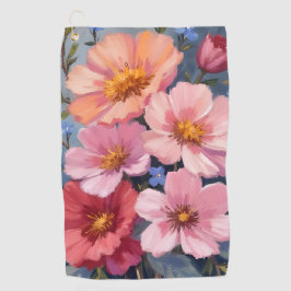 Toalla De Golf Pétalos en Flor | Pintura de Acuarela Floral