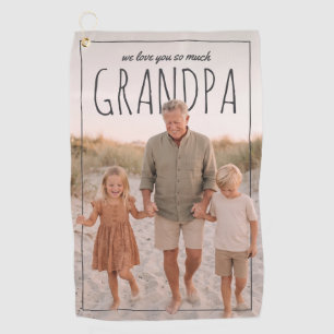 Toalla De Golf PhotoPop Personalizado Te Amamos Tanto Abuelo
