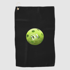 Toalla De Golf Pickleball Green Initials Sweat Towel