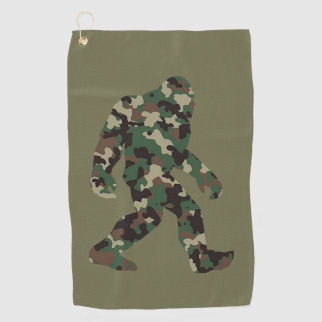 Toalla De Golf Pie Grande Sasquatch Camuflaje (Anverso)