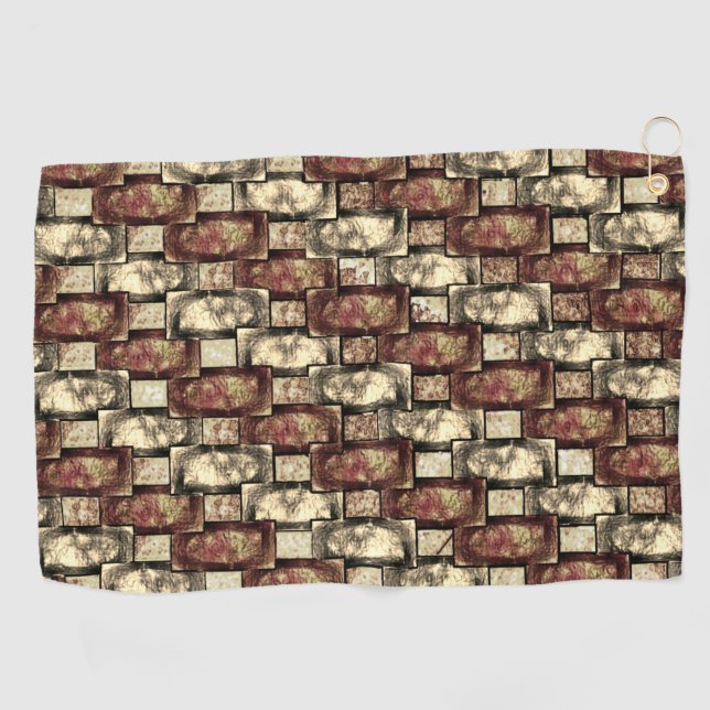 Toalla De Golf Piezas rectangulares esculpidas, marrón dorado (Horizontal)