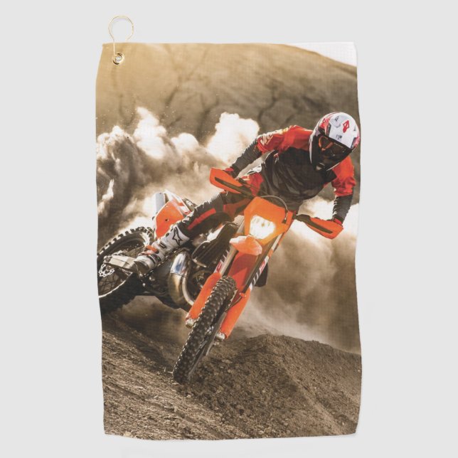 Toalla De Golf Piloto de Motocross (Anverso)