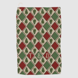 Toalla De Golf Pine Trees y Harlequin Golf Toque