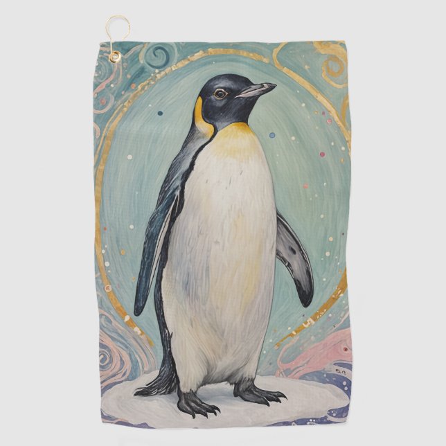 Toalla De Golf Pingüino Magico Pastel (Anverso)
