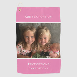 Toalla De Golf Pink fotográfico personal personalizado