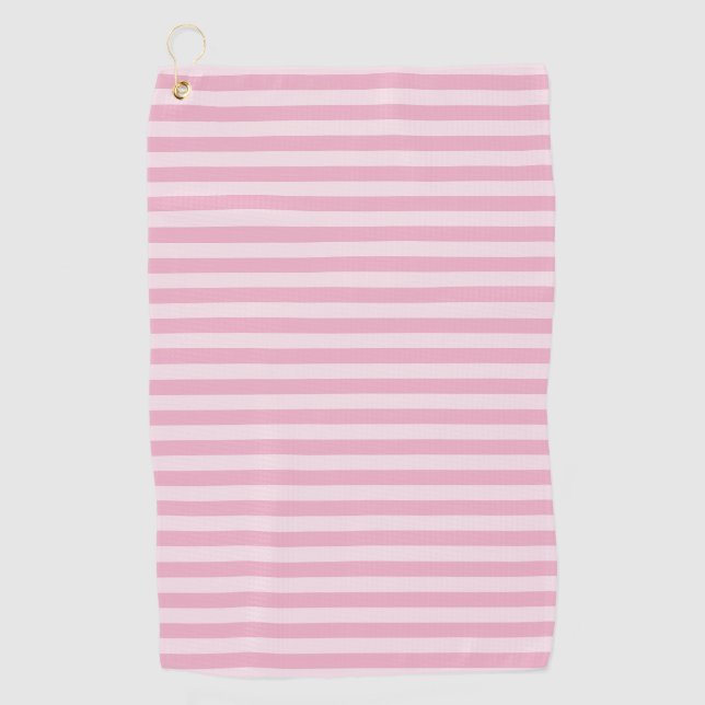 Toalla De Golf Pink Stripes Seamless Pattern (Anverso)
