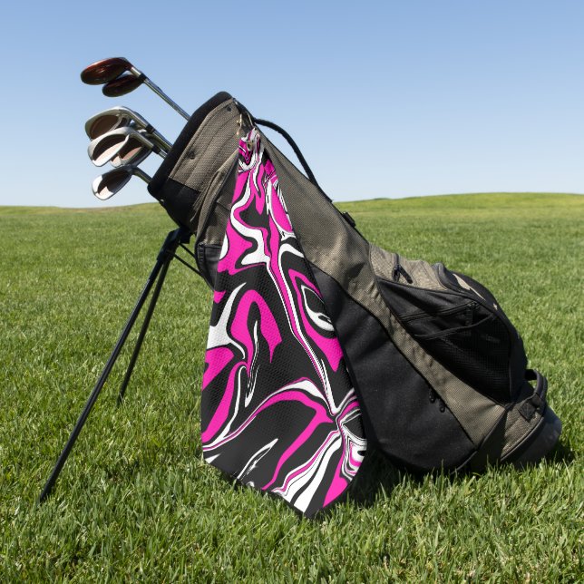 Toalla De Golf Pink Zebra Melt (Verde)