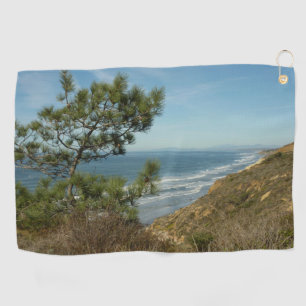 Toalla De Golf Pino Torrey y paisaje de la costa de California