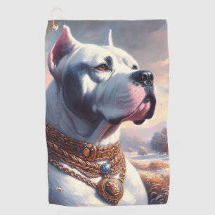 Toalla De Golf Pintura argentina retro dogo