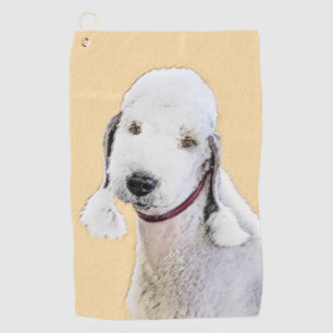 Toalla De Golf Pintura de Bedlington Terrier - Original Perro Art