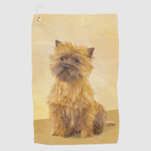Toalla De Golf Pintura de Cairn Terrier - Arte Perro Original.