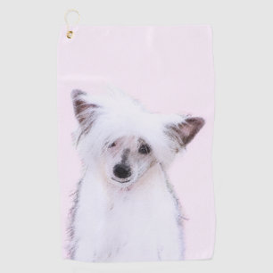 Toalla De Golf Pintura de Chinese Crested Powderpuff - Arte de Pe