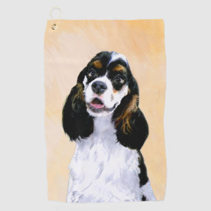 Toalla De Golf Pintura de Cocker Spaniel (Parti) - Arte de Perro