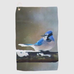 Toalla De Golf Pintura de Jay azul - Arte de pájaro original