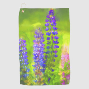 Toalla De Golf Pintura de Lupine - Arte original de las flores