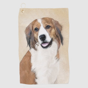 Toalla De Golf Pintura de Nederlandse Kooikerhondje - Arte de per