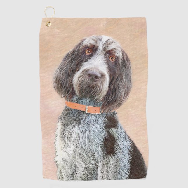 Toalla De Golf Pintura de Spinone Italiano - Arte de Perro Origin (Anverso)