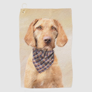 Toalla De Golf Pintura de Vizsla con cabello alambrado - Arte Per