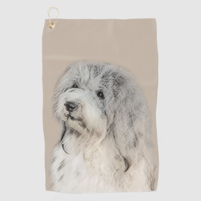 Toalla De Golf Pintura Havanesa (Dorada Sable) - Arte Perro Origi (Anverso)