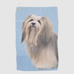 Toalla De Golf Pintura Havanesa (plateada) - Arte de Perro Origin