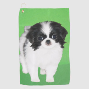 Toalla De Golf Pintura japonesa de cachorro con chin - Arte origi
