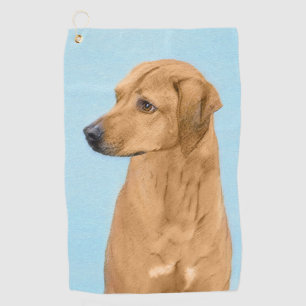 Toalla De Golf Pintura Ridgeback Rhodesiana - Arte Perro Original