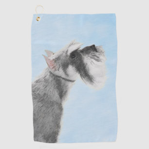 Toalla De Golf Pintura Schnauzer (gigante, estándar) - Arte de p
