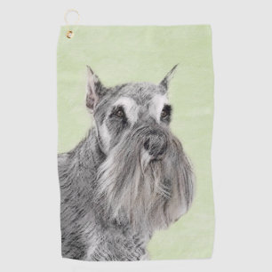 Toalla De Golf Pintura Schnauzer (gigante, estándar) - Arte de pe
