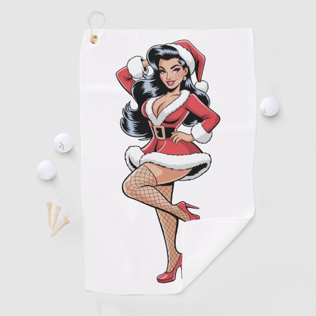 Toalla De Golf Pinup Santa Babe (In situ)
