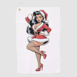 Toalla De Golf Pinup Santa Babe