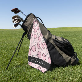 Toalla De Golf Pirulís rosas, Pirulís de corazón, Pirulí, Tu nomb