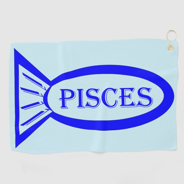 Toalla De Golf Piscis Star Sign Fish (Horizontal)