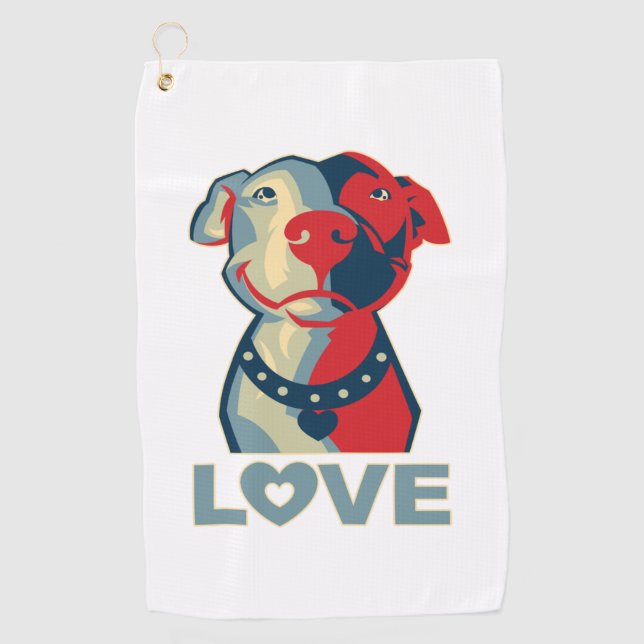 Toalla De Golf Pitbull - AMOR (Anverso)