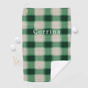 Toalla De Golf Placa de crema verde