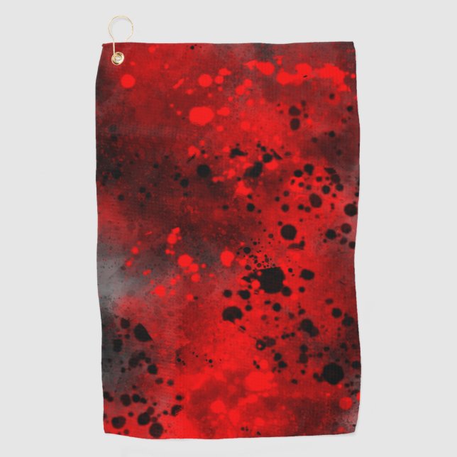 Toalla De Golf Placa de pintura roja (Anverso)