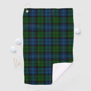 Toalla De Golf Plaid Clan Campbell Militar Blue Green Tartán
